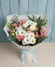 Букет цветов из:  Розы, Лизиантусы и Хризантемы #REPLACE_PRED# Косяково