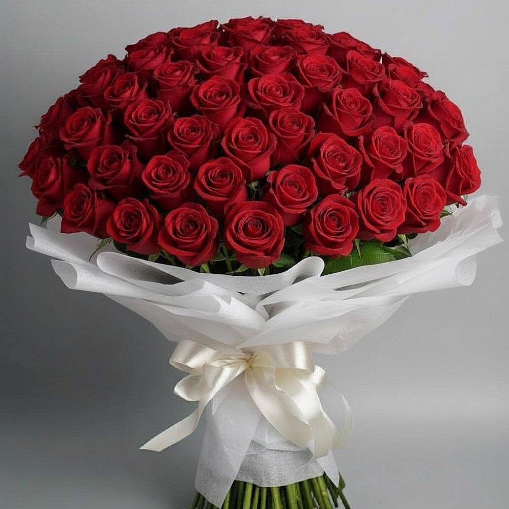 Букет 101 Красная роза Блэк Мэджик в Косяково