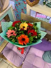 Букет цветов из:  Герберы, Хризантемы и Альстромерии #REPLACE_PRED# Косяково