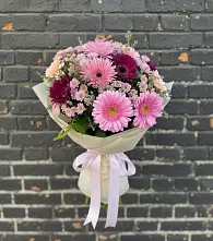 Букет цветов из:  Герберы и Хризантемы в Косяково