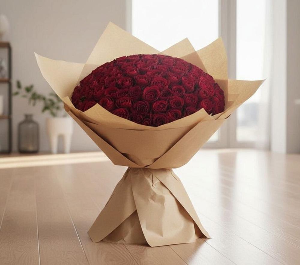 Букет 101 Красная роза в Косяково